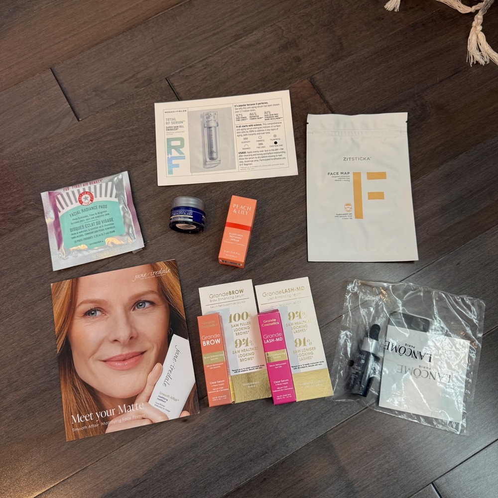 Skincare Beauty Sample Bundle GrandeLASH GrandeBROW Peach & Lily Lancome‎ NEW